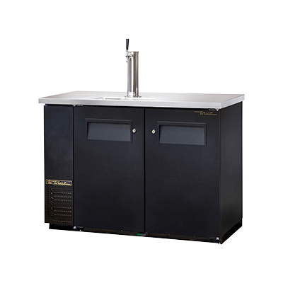 superior-equipment-supply - True Food Service Equipment - True Two Solid Door Black Vinyl Exterior Draft Beer Cooler 49"W