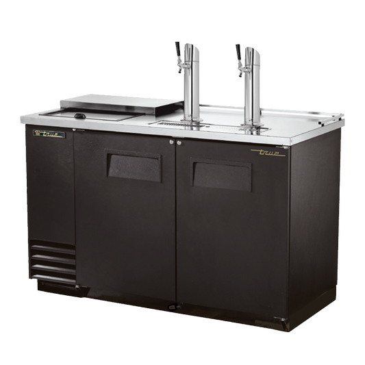 superior-equipment-supply - True Food Service Equipment - True Two Door Black Vinyl Exterior Club Top Draft Beer Cooler 59"W