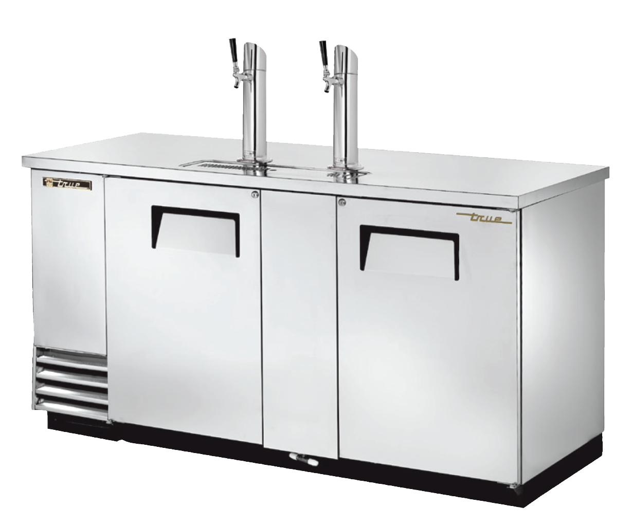 superior-equipment-supply - True Food Service Equipment - True Two Door (3) Keg Stainless Steel Exterior Draft Beer Cooler 69"W