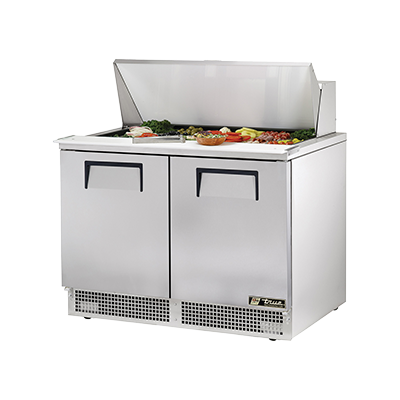 superior-equipment-supply - True Food Service Equipment - True Two-Section Stainless Steel Exterior Self-Contained Sandwich/Salad Prep Table