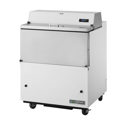 superior-equipment-supply - True Food Service Equipment - True White Vinyl Exterior Milk Cooler 34"W 8 Crate Capacity