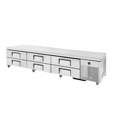 superior-equipment-supply - True Food Service Equipment - True Stainless Steel Six Drawers 110"W Refrigerated Chef Base