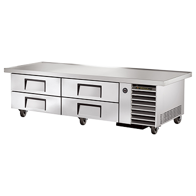 superior-equipment-supply - True Food Service Equipment - True Stainless Steel Four Drawer 86" Wide Refrigerated Chef Base