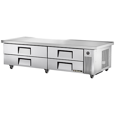 superior-equipment-supply - True Food Service Equipment - True Stainless Steel Four Drawer 86" Wide Refrigerated Chef Base