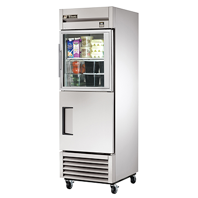 superior-equipment-supply - True Food Service Equipment - True One-Section One Stainless Steel Door & One Glass Half Door Reach-In Refrigerator