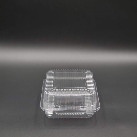 DFI Clear Hinged OPS Plastic Deep Container 6-1/2" x 6-1/8" x 3-1/4" LBH-625 - 500/Case