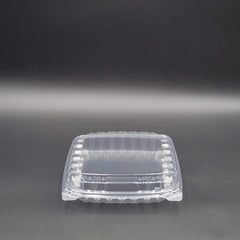Dart Mfg. Medium Shallow Clear Hinged Plastic Container C89PST1 - 250/Case
