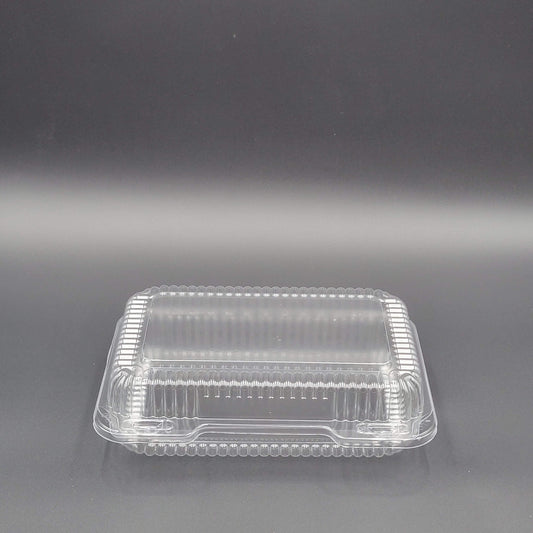 DFI Clear Loaf/Cookie Hinged OPS Plastic Container 9-3/8" x 6-3/4" x 2-5/8" LBH-663 - 350/Case