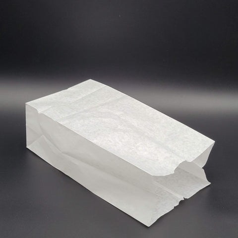 Bagcraft Plain White Wax Bag 6-1/8" x 4" x 12-3/8" 300298 - 1000/Case