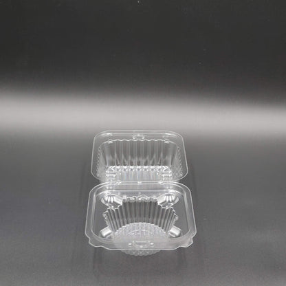 DFI Clear Cupcake/Muffin 1 Jumbo Cell Hinged Container LBN-5101 - 400/Case