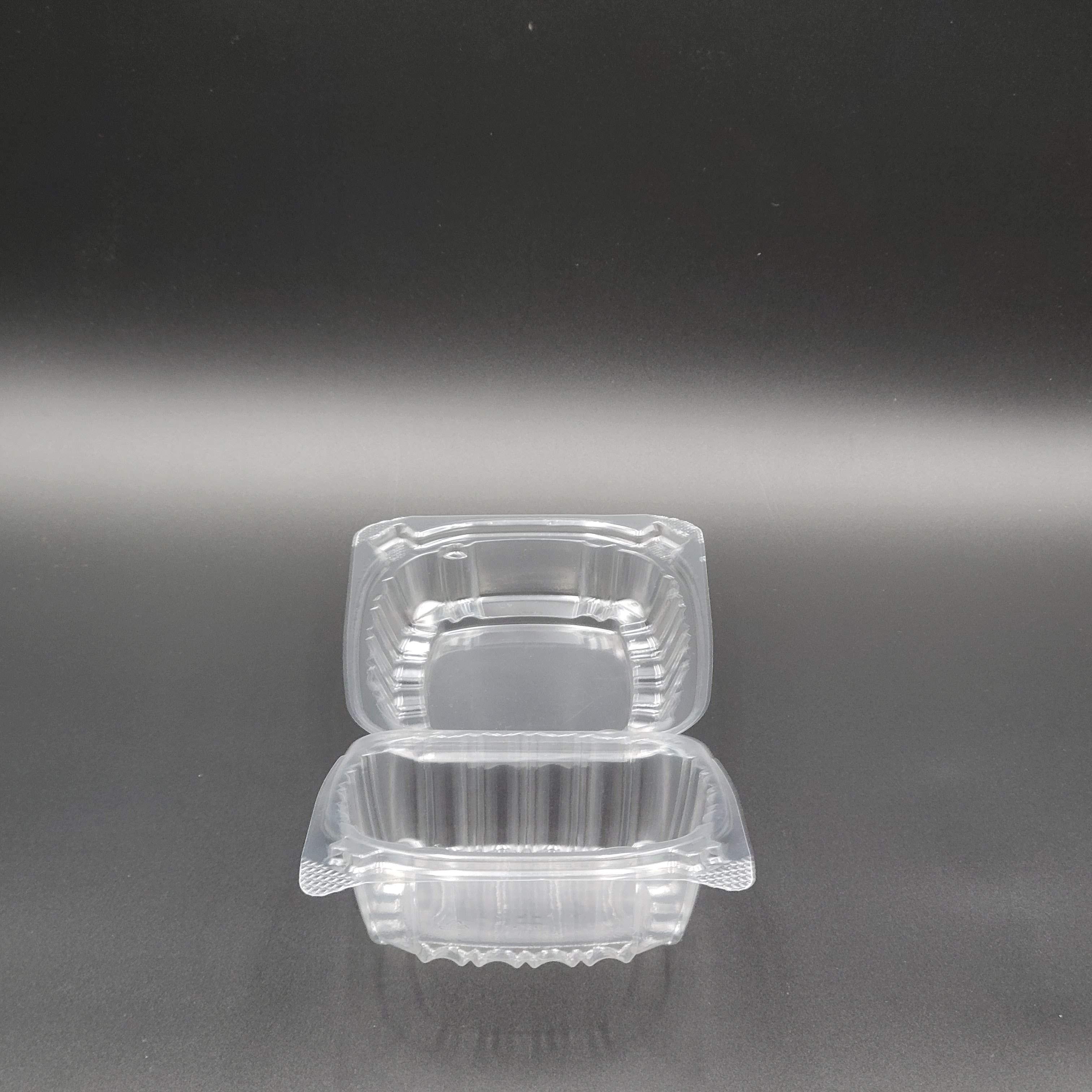 Dart Mfg. Clear Plastic Hinged Container 5-3/8" x 5-1/4" x 2-5/8" C53PST1 - 500/Case