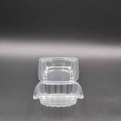 Dart Mfg. Clear Plastic Hinged Container 5-3/8" x 5-1/4" x 2-5/8" C53PST1 - 500/Case