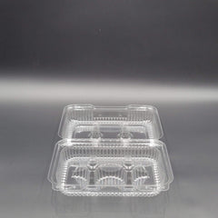 DFI Clear Hinged Cupcake Container 6 Count 9-3/8" x 6-3/4" x 3-1/16" LBH-6646 - 350/Case