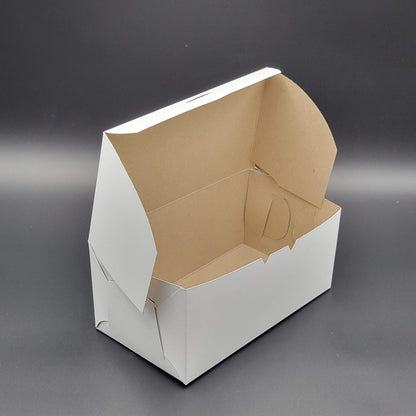 Bakery/Cake Box Lock Corner White 9" x 5" x 4" - 250/Case