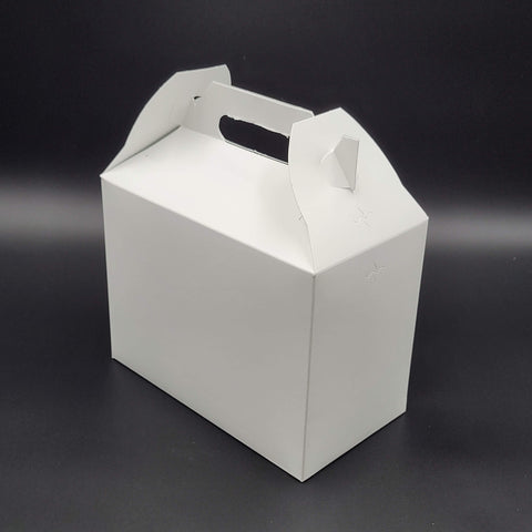 White Barn Take Out Dinner Box White With Handle 8-7/8" x 5" x 6-3/4" - 150/Case