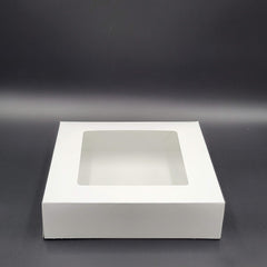 Bakery/Cake Box Auto Popup Window White 10" x 10" x 2-1/2" - 200/Case