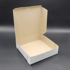 Bakery/Cake Box Lock Corner White 9" x 9" x 2-1/2" - 250/Case