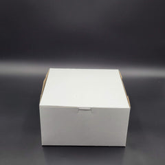 Bakery/Cake Box Lock Corner White 9" x 9" x 5" - 100/Case