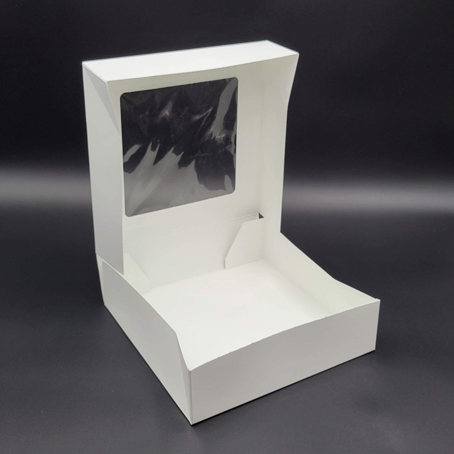 Bakery/Cake Box Auto Popup Window White 9" x 9" x 2.5" - 200/Case