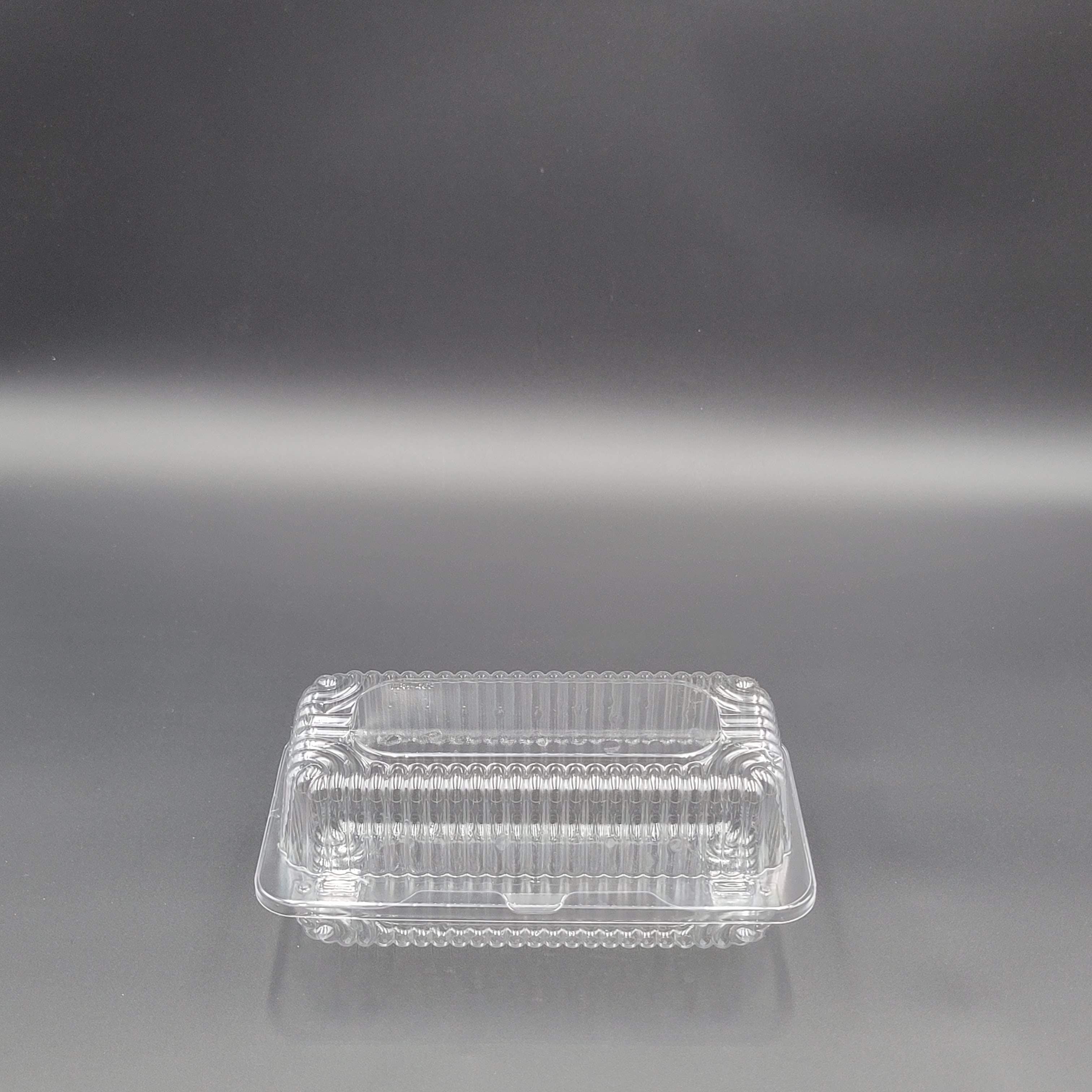Clear Loaf Hinged OPS Plastic Container 8 1/2