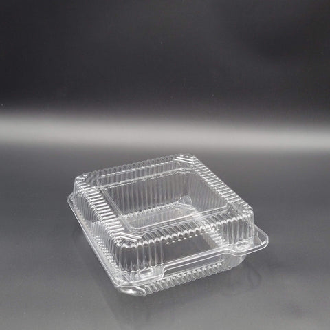 DFI Clear Hinged Square Container 8" x 8" x 3-1/2" LBH-785 - 200/Case