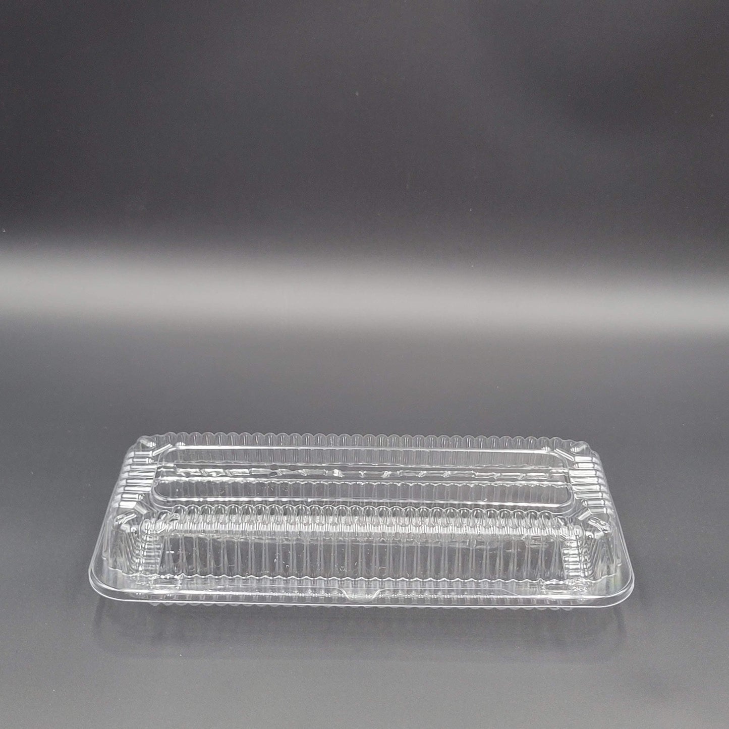 DFI Clear Hinged OPS Plastic Danish Container 12-1/2" W x 5-1/4" D x 21/4" H LBH-551 - 300/Case