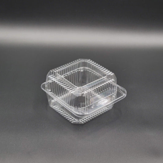 DFI Clear Square Hinged Container 5.25" x 5.63" x 3.19" LBN-5052 - 500/Case