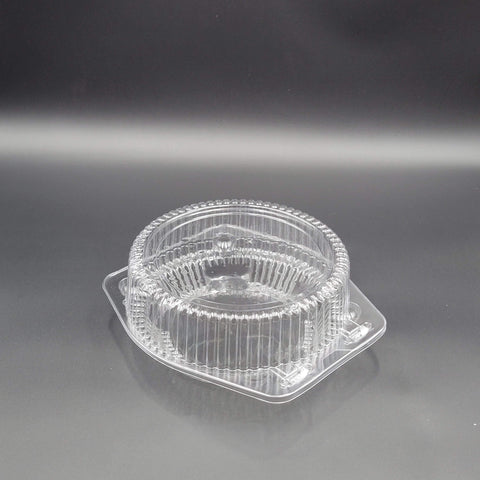 5 oz Rectangle Clear Plastic Cake / Dessert Container - with Lid - 4 x 2  x 1 3/4 - 100 count box