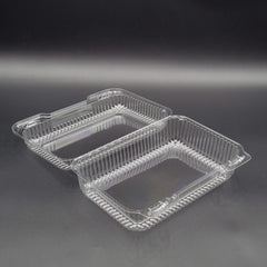 DFI Clear Loaf/Cookie Hinged OPS Plastic Container 9-3/8" x 6-3/4" x 3-1/8" LBH-665 - 350/Case