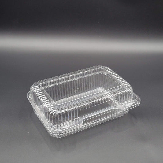 DFI Clear Loaf/Cookie Hinged OPS Plastic Container 9-3/8" x 6-3/4" x 3-1/8" LBH-665 - 350/Case