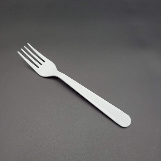 Heavy Weight Bulk Polypropylene Fork White - 1000/Case