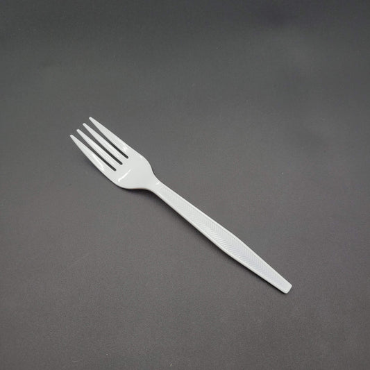 Heavy Weight Bulk Polystyrene Fork White - 1000/Case