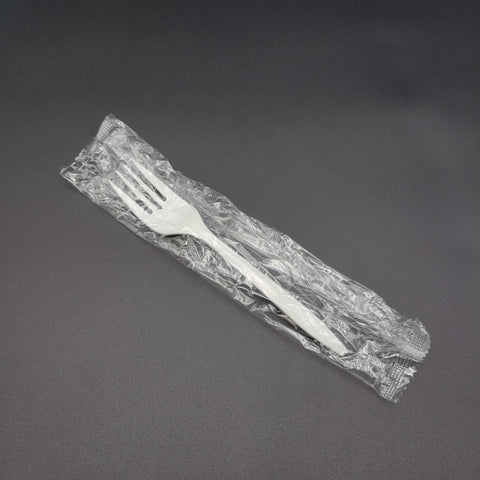 Individually Wrapped Medium Weight PP Fork White - 1000/Case