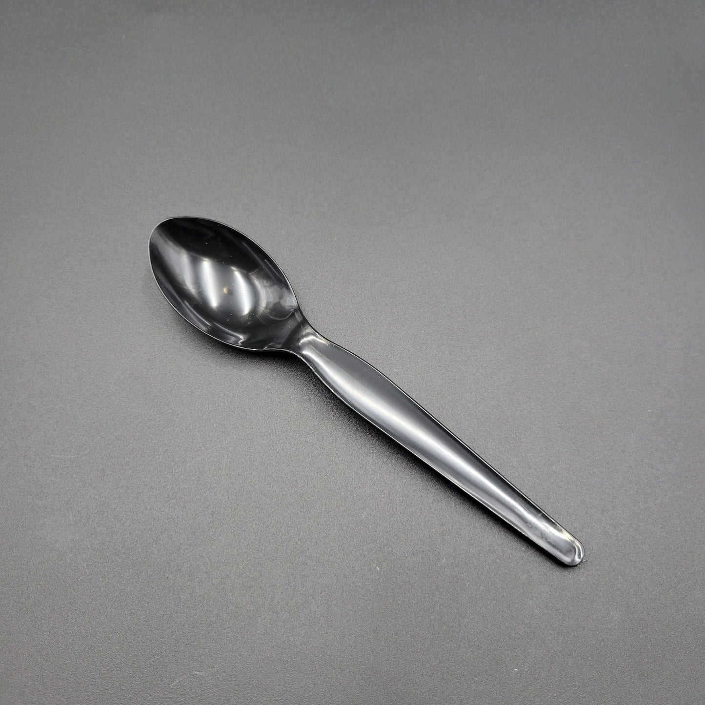 Heavy Weight Bulk Polystyrene Teaspoon Black - 1000/Case