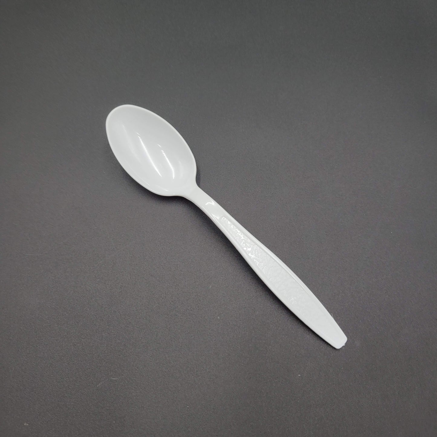 Heavy Weight Bulk Polystyrene Teaspoon White - 1000/Case