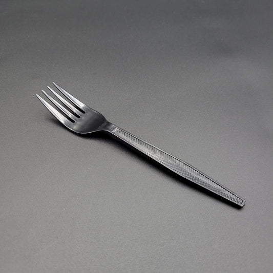 Heavy Weight Bulk Polystyrene Fork Black - 1000/Case