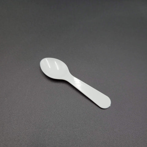 Medium WT Bulk PP White Taster Spoon - 1000/Case