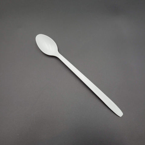 Bulk Medium Weight PP Soda Spoon White 8" - 1000/Case