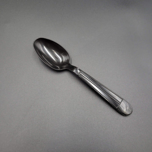 Heavy Weight Bulk Polypropylene Teaspoon Black - 1000/Case