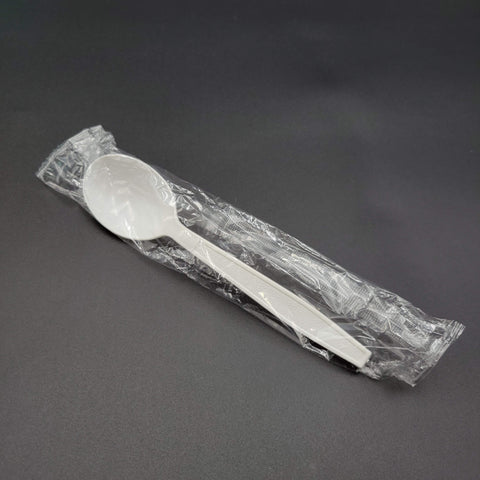 Individually Wrapped Heavy Weight PP Soup Spoon White - 1000/Case