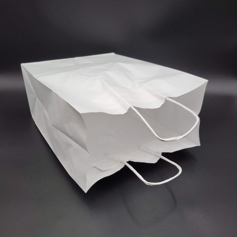 White Paper Shopping Bag Rope Handle 13" x 7" x 17" - 500/Bundle