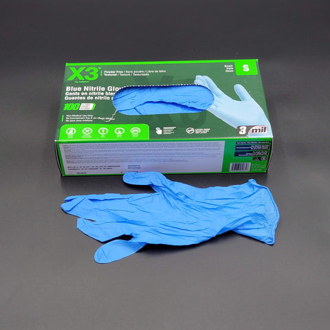 Blue Nitrile Rubber Small Powder Free Glove - 1000/Case