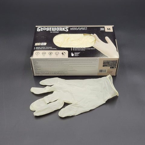 Latex Gloves Powder Free Medium - 1000/Case