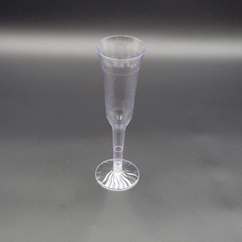 Fineline Plastic 2 Piece Champagne Glass 5 oz. 2105 - 120/Case