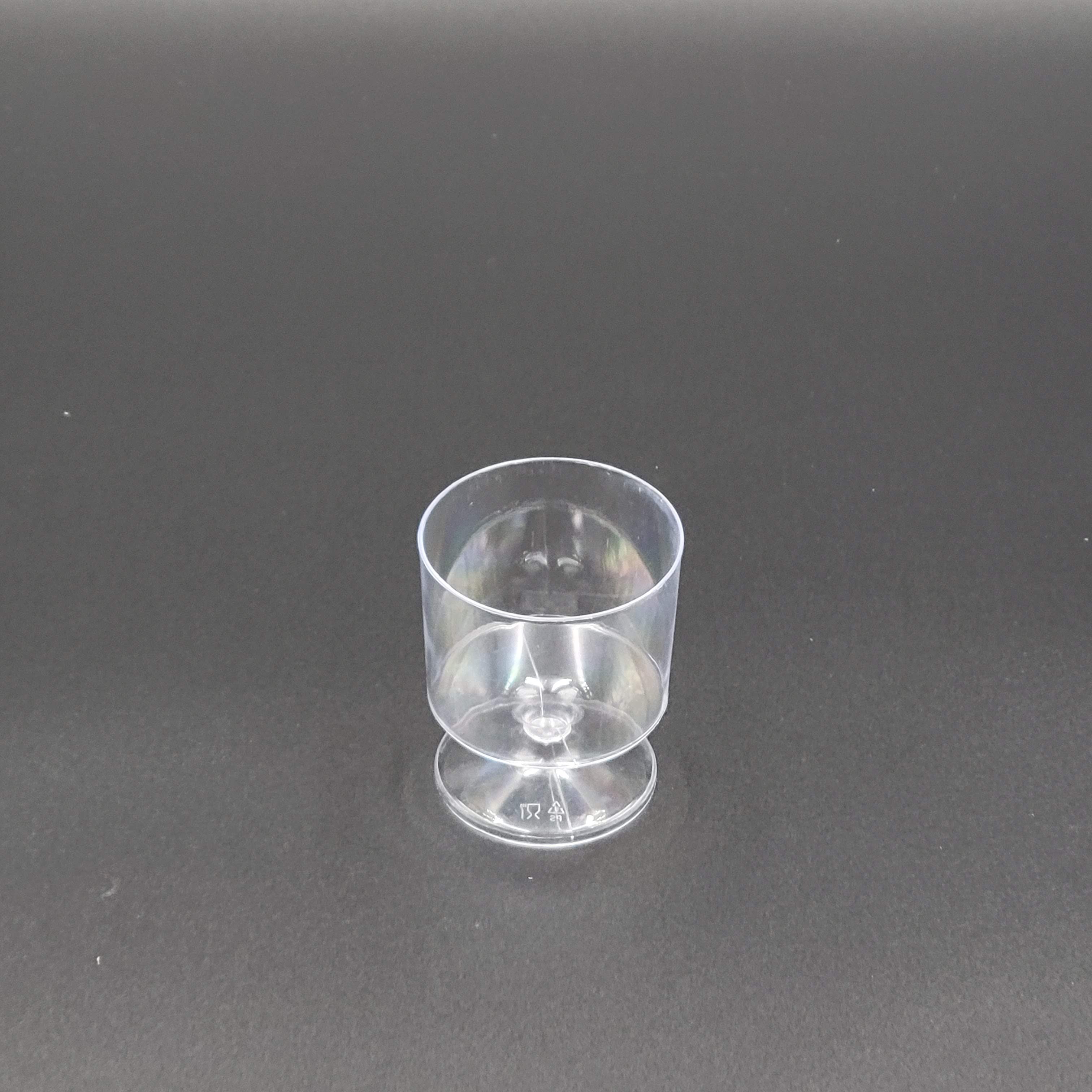 Clear Plastic 1-Piece Wine Glass 2 oz. - 240/Case