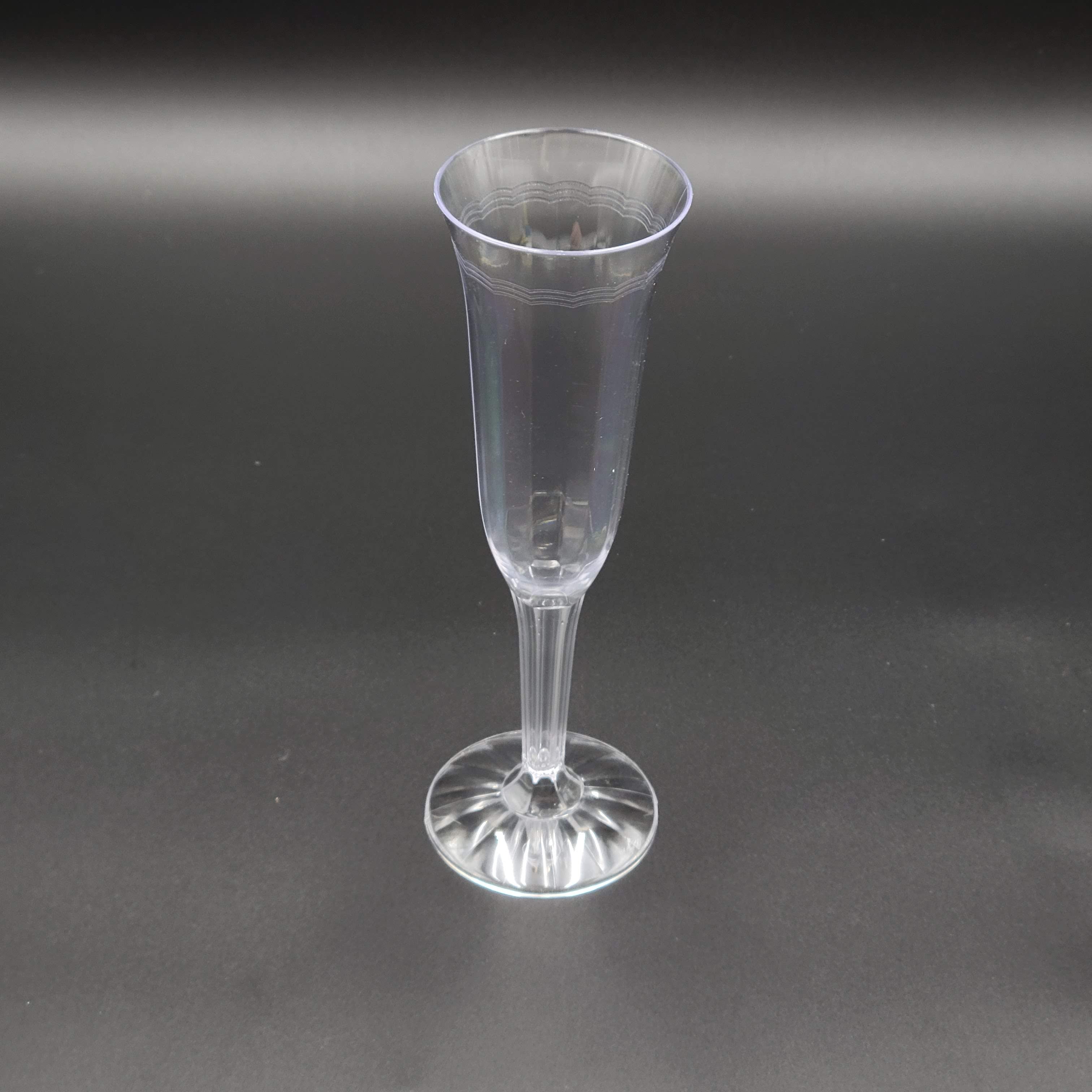 EMI Resposables 1 Piece Fluted Champagne Glass 5 oz. - 96/Case