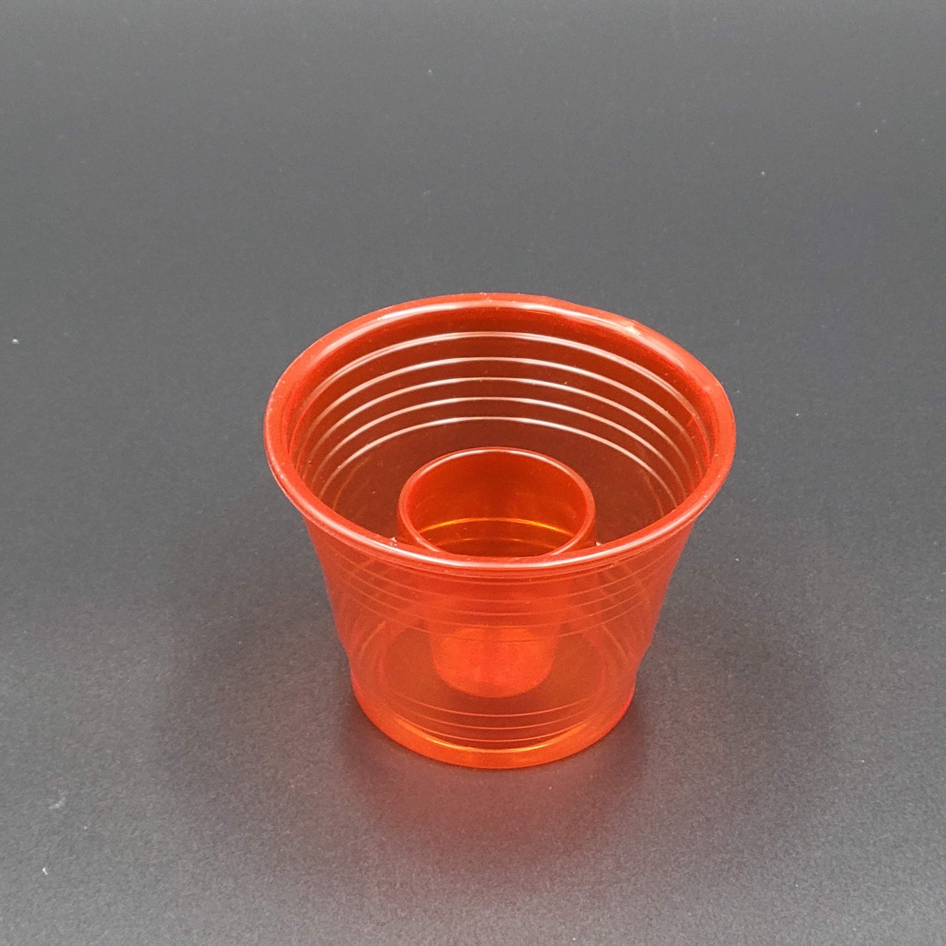 Fineline Quenchers Blaster Shot Glass Neon Red Two Part (1 oz. Inner & 2.75 oz. Outer) 4112-R - 500/Case