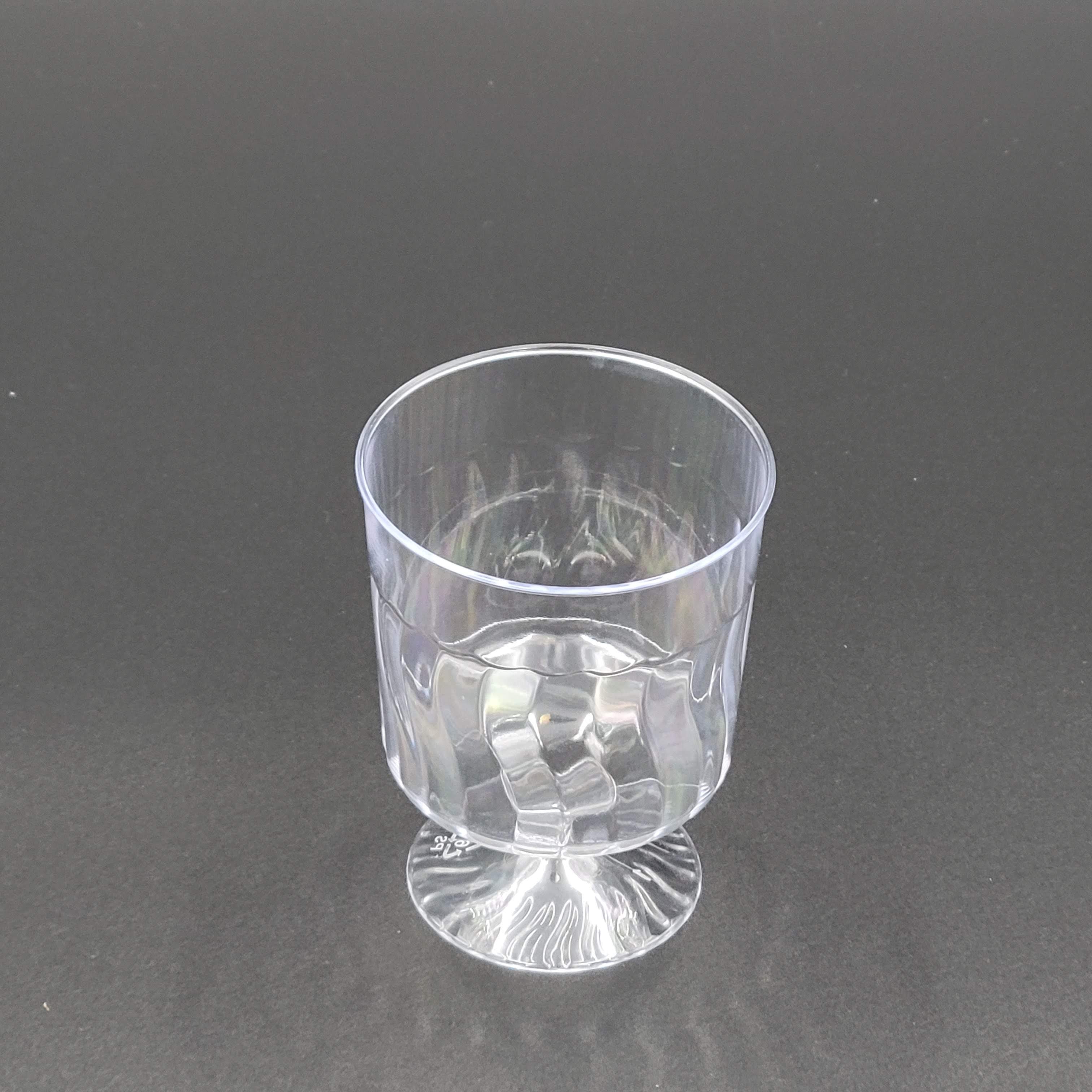 Fineline Flairware 1 Piece Clear Plastic Wine Glass 5.5 oz. 2205 - 240/Case