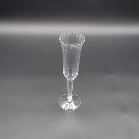 Clear Plastic 2-Piece Champagne Flute 5 oz. - 120/Case