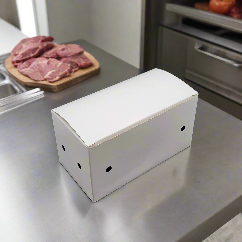 Patty Meat Box White 5 lbs. 10" x 5" x 5-3/8" - 200/Case